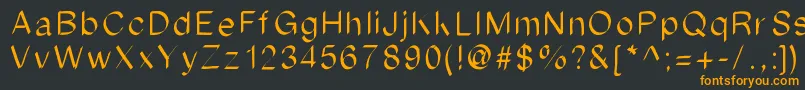 Шрифт Ipadfont – оранжевые шрифты на чёрном фоне