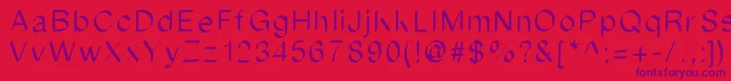 Ipadfont Font – Purple Fonts on Red Background