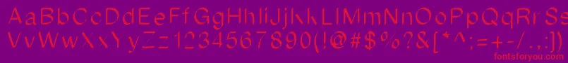 Ipadfont-fontti – punaiset fontit violetilla taustalla