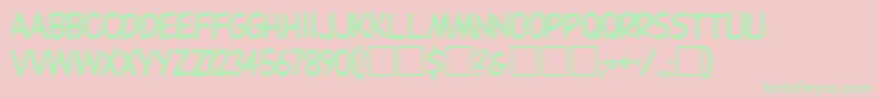 Dupuyheavyregular Font – Green Fonts on Pink Background