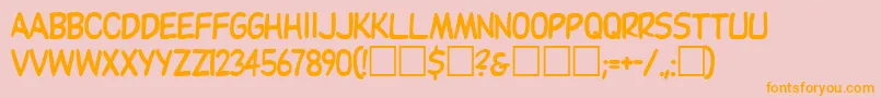 Dupuyheavyregular Font – Orange Fonts on Pink Background