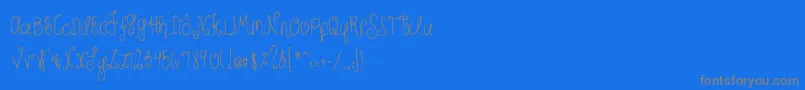 MtfHunnie-Schriftart – Graue Schriften auf blauem Hintergrund