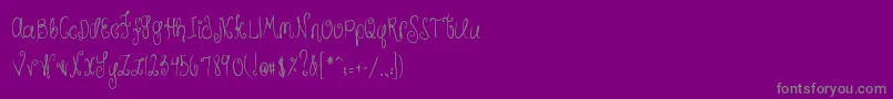 MtfHunnie-Schriftart – Graue Schriften auf violettem Hintergrund