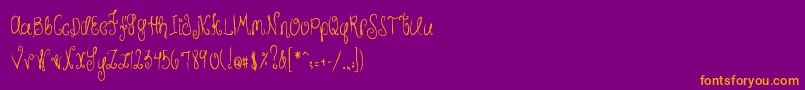 MtfHunnie Font – Orange Fonts on Purple Background