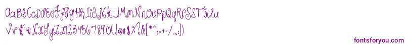 MtfHunnie-Schriftart – Violette Schriften