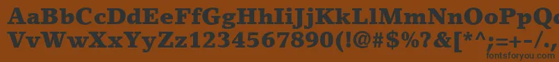 Więcej informacji o czcionce LinoLetterLtBlack Czcionka LinoLetterLtBlack – czarne czcionki na brązowym tle
