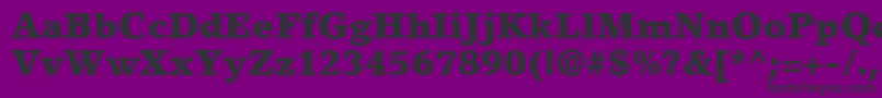 LinoLetterLtBlack Font – Black Fonts on Purple Background