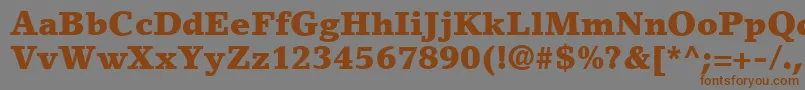 LinoLetterLtBlack-fontti – ruskeat fontit harmaalla taustalla