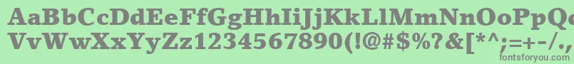 Шрифт LinoLetterLtBlack – серые шрифты на зелёном фоне