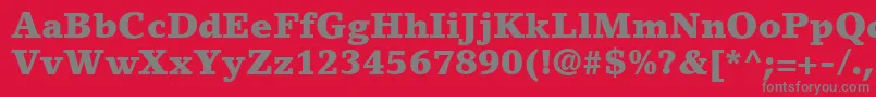 フォントLinoLetterLtBlack – 赤い背景に灰色の文字