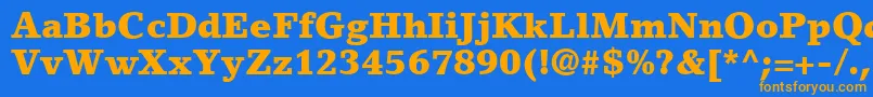 Police LinoLetterLtBlack – polices orange sur fond bleu
