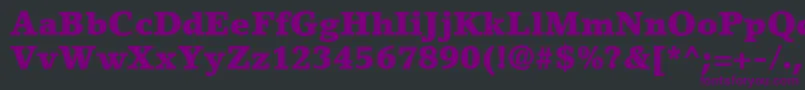 Шрифт LinoLetterLtBlack – фиолетовые шрифты на чёрном фоне