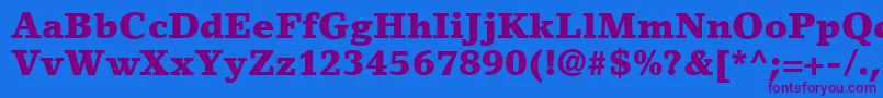 LinoLetterLtBlack-fontti – violetit fontit sinisellä taustalla