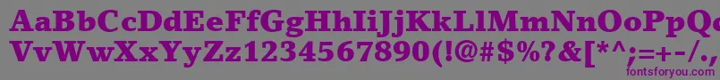 LinoLetterLtBlack Font – Purple Fonts on Gray Background