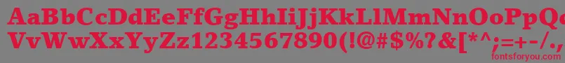 LinoLetterLtBlack Font – Red Fonts on Gray Background