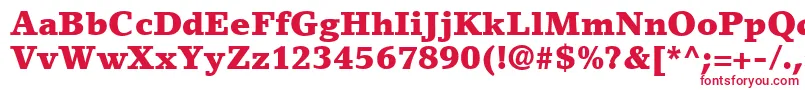 LinoLetterLtBlack Font – Red Fonts on White Background