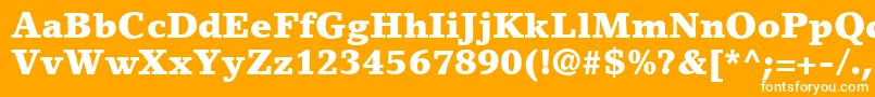 Шрифт LinoLetterLtBlack – белые шрифты на оранжевом фоне