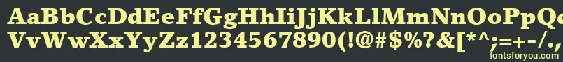 LinoLetterLtBlack Font – Yellow Fonts on Black Background