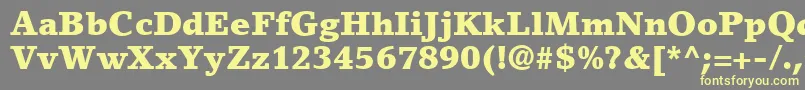 LinoLetterLtBlack Font – Yellow Fonts on Gray Background