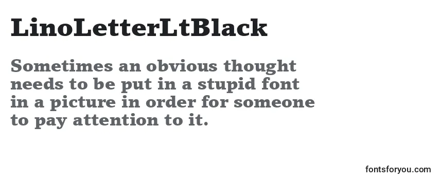 Überblick über die Schriftart LinoLetterLtBlack