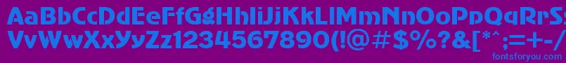 SanasoftSub.Kz Font – Blue Fonts on Purple Background