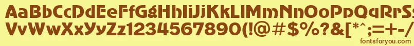 SanasoftSub.Kz Font – Brown Fonts on Yellow Background