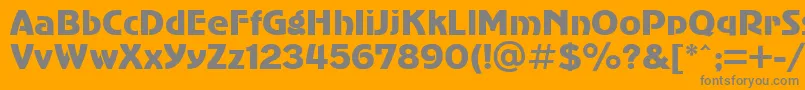 SanasoftSub.Kz Font – Gray Fonts on Orange Background