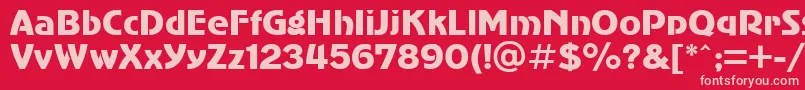 SanasoftSub.Kz Font – Pink Fonts on Red Background