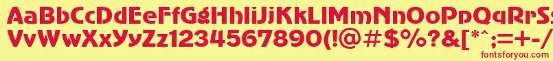 SanasoftSub.Kz Font – Red Fonts on Yellow Background