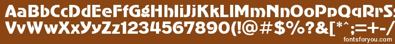 Шрифт SanasoftSub.Kz – белые шрифты на коричневом фоне