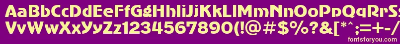 SanasoftSub.Kz Font – Yellow Fonts on Purple Background