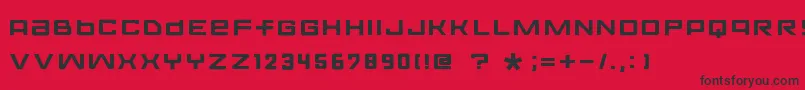 フォントFontoposolidRegular – 赤い背景に黒い文字