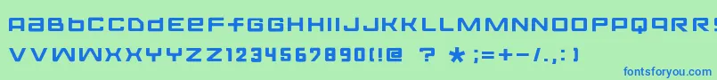 FontoposolidRegular Font – Blue Fonts on Green Background