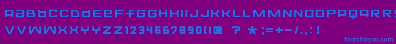 FontoposolidRegular Font – Blue Fonts on Purple Background