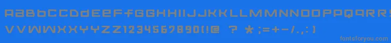 FontoposolidRegular Font – Gray Fonts on Blue Background