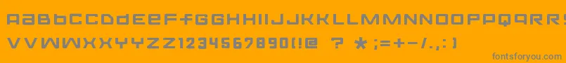 FontoposolidRegular Font – Gray Fonts on Orange Background