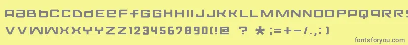 フォントFontoposolidRegular – 黄色の背景に灰色の文字