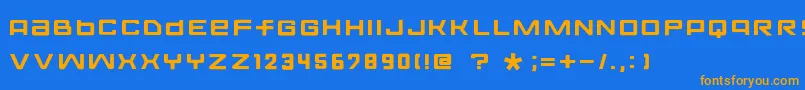 Шрифт FontoposolidRegular – оранжевые шрифты на синем фоне