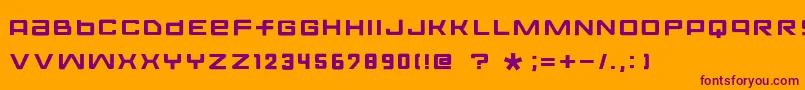FontoposolidRegular Font – Purple Fonts on Orange Background