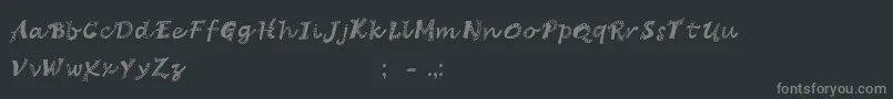 HagadouRegular-Schriftart – Graue Schriften auf schwarzem Hintergrund