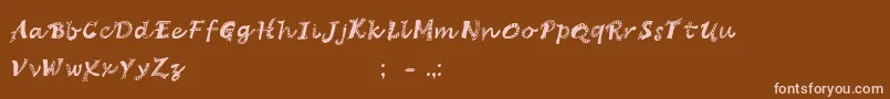 Шрифт HagadouRegular – розовые шрифты на коричневом фоне