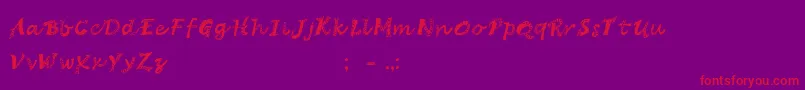 HagadouRegular-Schriftart – Rote Schriften auf violettem Hintergrund