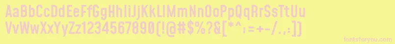 Fonte MohaveMedium – fontes rosa em um fundo amarelo