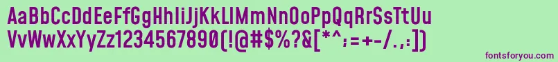 MohaveMedium Font – Purple Fonts on Green Background