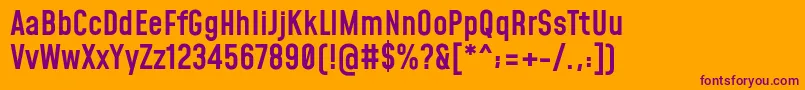 MohaveMedium Font – Purple Fonts on Orange Background
