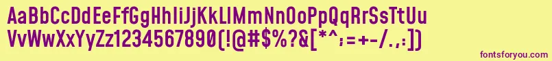 MohaveMedium Font – Purple Fonts on Yellow Background