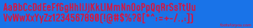 MohaveMedium Font – Red Fonts on Blue Background