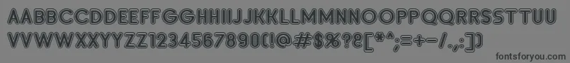 フォントSanasoftInsetD.Kz – 黒い文字の灰色の背景