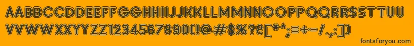 SanasoftInsetD.Kz Font – Black Fonts on Orange Background