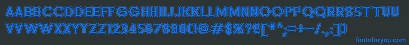 fuente SanasoftInsetD.Kz – Fuentes Azules Sobre Fondo Negro
